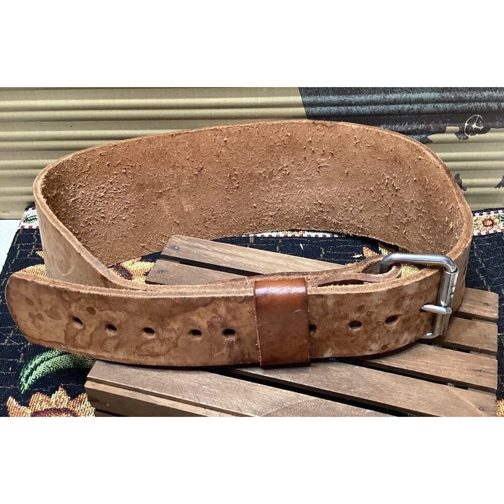 Vintage Bollinger Weight Lifting Support Belt Leather Body Build Size L 38-42